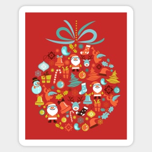 happy Holiday Ornament Sticker